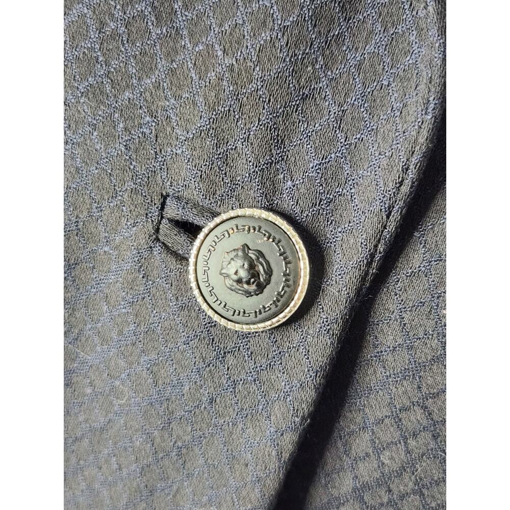 Versus Versace 100% Wool Jacquard Coat Medusa Button Blazer Jacket US 6 S Fit - Picture 4 of 11
